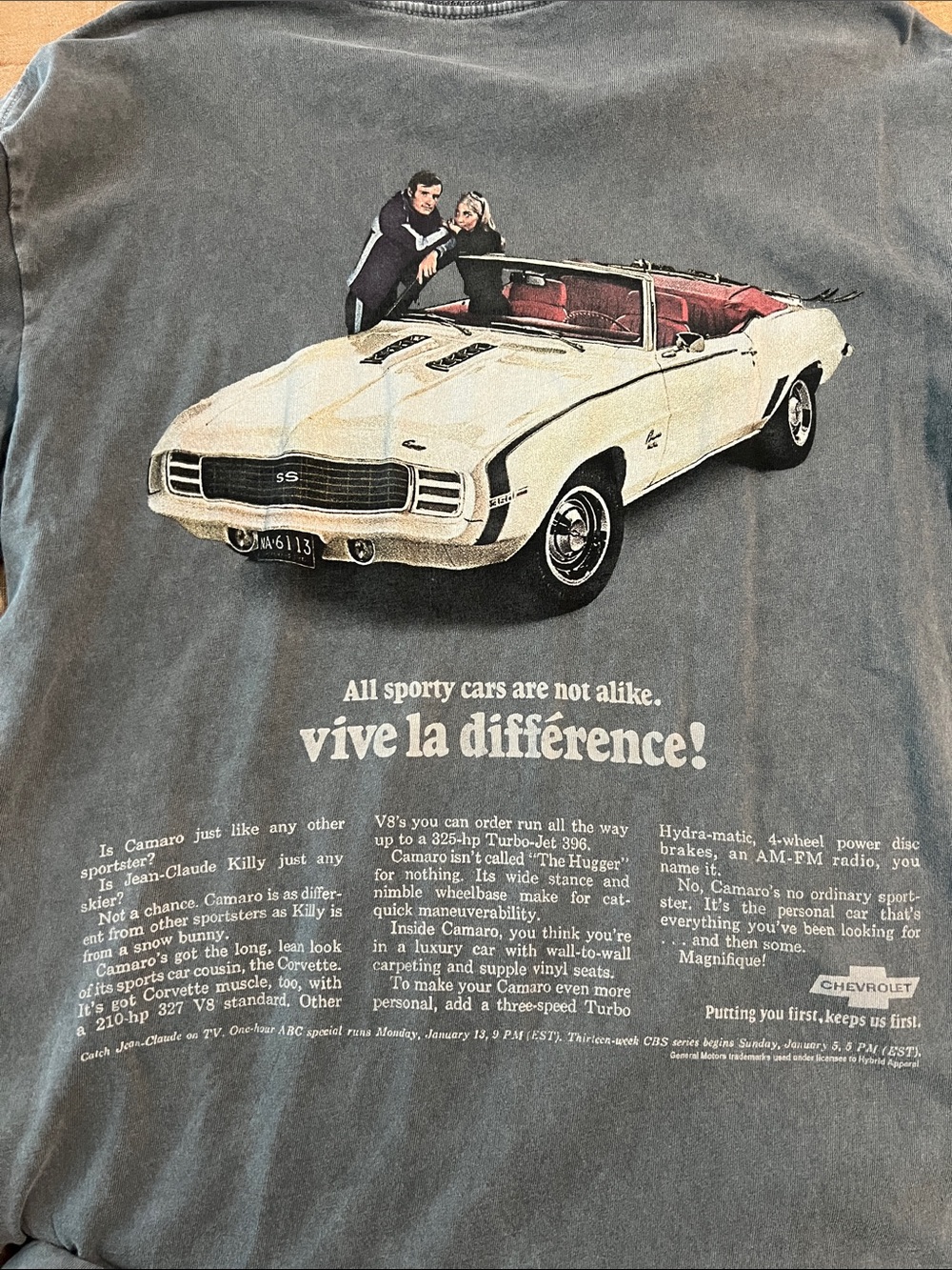 Abercrombie & Fitch Washed Charcoal Chevrolet 'On The Move' Tee - Picture 3 of 3